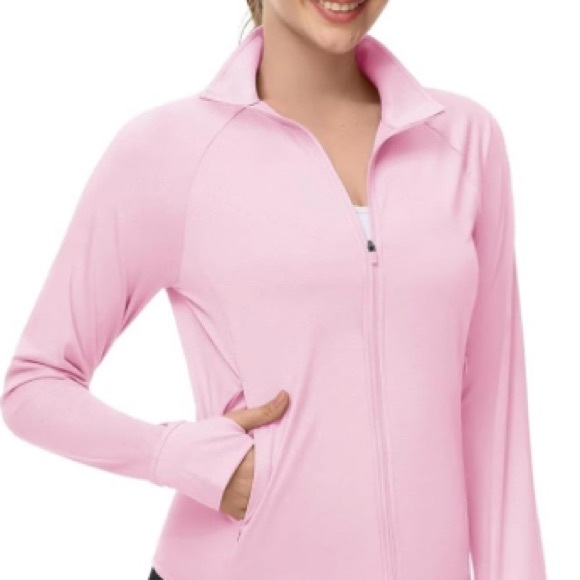 BEBE SPORT Zip Up Sleeve Logo Marked Pink Active Jacket | 3X - Picture 1 of 16